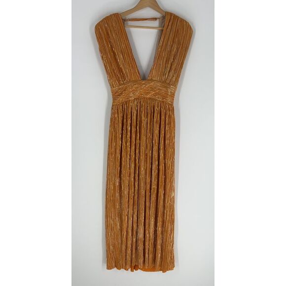 Sabina Musayev Dresses & Skirts - Sabina Musayev Gold Backless Dress